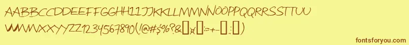 Attract Font – Brown Fonts on Yellow Background