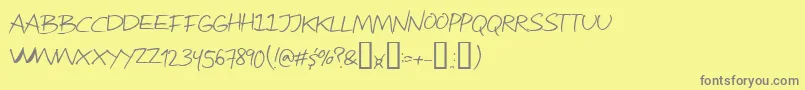 Attract Font – Gray Fonts on Yellow Background