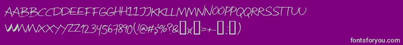 Attract Font – Green Fonts on Purple Background