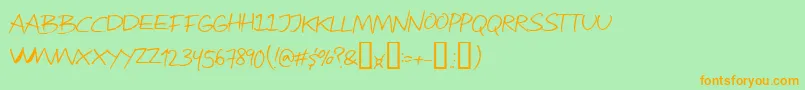 Attract Font – Orange Fonts on Green Background