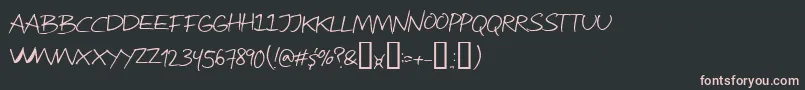 Attract Font – Pink Fonts on Black Background