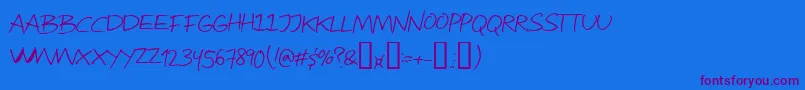 Attract Font – Purple Fonts on Blue Background