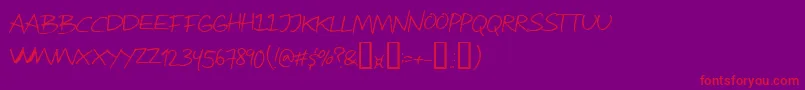 Attract Font – Red Fonts on Purple Background