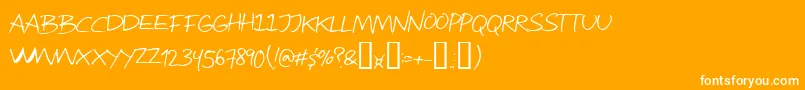 Attract Font – White Fonts on Orange Background