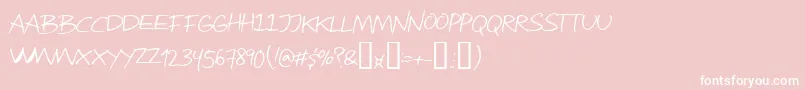 Attract Font – White Fonts on Pink Background