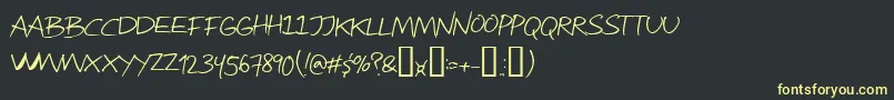Attract Font – Yellow Fonts on Black Background