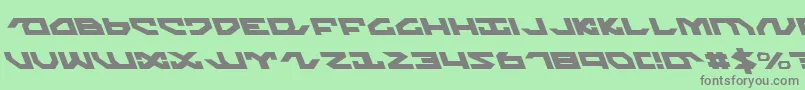 NightrunnerLeftalic Font – Gray Fonts on Green Background