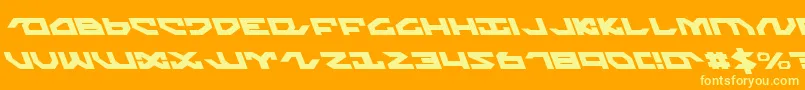 NightrunnerLeftalic Font – Yellow Fonts on Orange Background