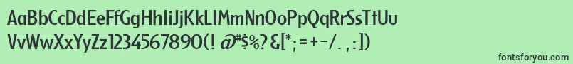 フォントBerkeley – 緑の背景に黒い文字