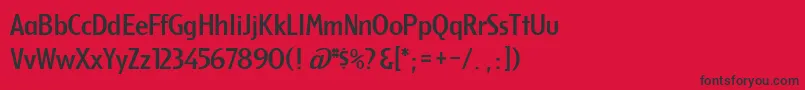 フォントBerkeley – 赤い背景に黒い文字