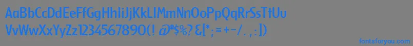 フォントBerkeley – 灰色の背景に青い文字