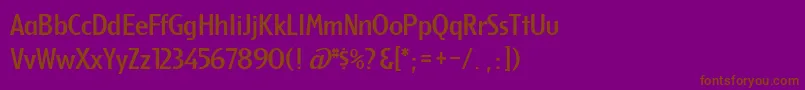 Berkeley Font – Brown Fonts on Purple Background