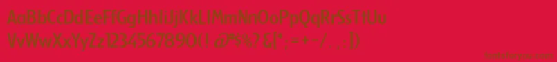 Berkeley Font – Brown Fonts on Red Background