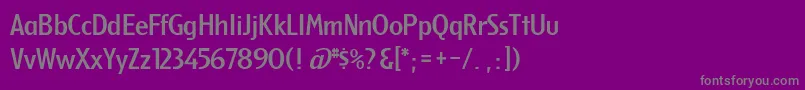 Berkeley Font – Gray Fonts on Purple Background