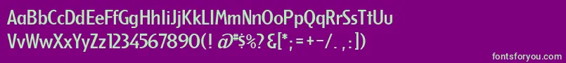 Berkeley Font – Green Fonts on Purple Background