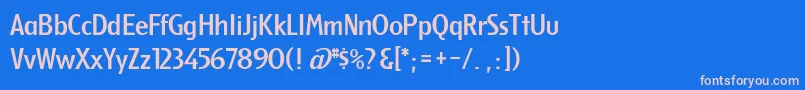 Berkeley Font – Pink Fonts on Blue Background