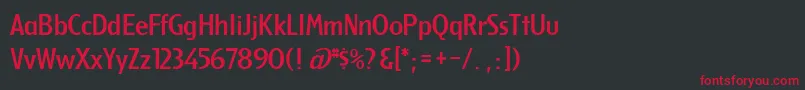 Berkeley Font – Red Fonts on Black Background
