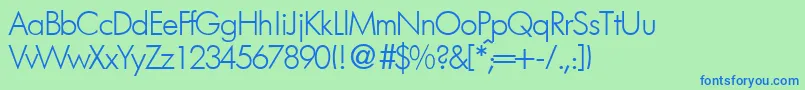FutorallightdbNormal Font – Blue Fonts on Green Background