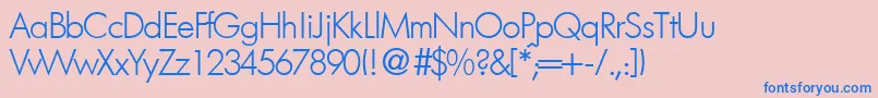 FutorallightdbNormal Font – Blue Fonts on Pink Background