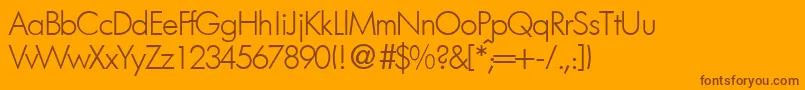 FutorallightdbNormal Font – Brown Fonts on Orange Background