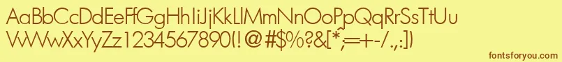 FutorallightdbNormal Font – Brown Fonts on Yellow Background