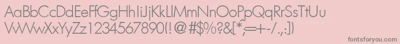 Police FutorallightdbNormal – polices grises sur fond rose