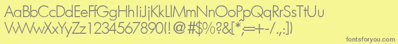 FutorallightdbNormal Font – Gray Fonts on Yellow Background