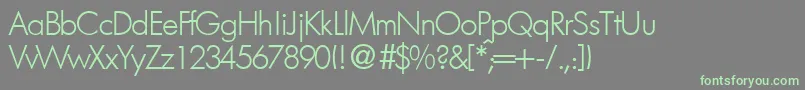 FutorallightdbNormal Font – Green Fonts on Gray Background