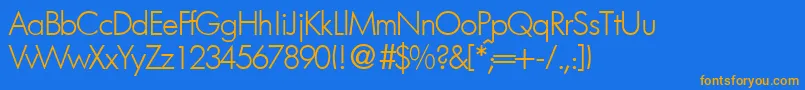 FutorallightdbNormal Font – Orange Fonts on Blue Background