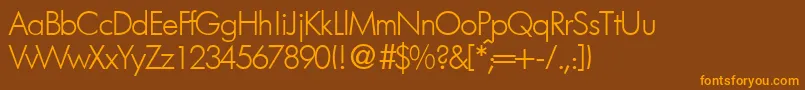 FutorallightdbNormal Font – Orange Fonts on Brown Background