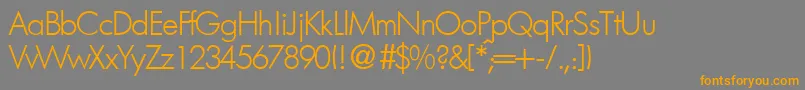 FutorallightdbNormal Font – Orange Fonts on Gray Background