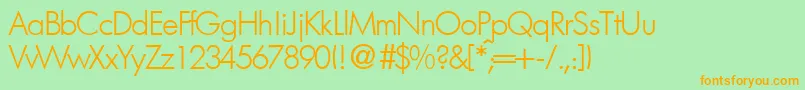 FutorallightdbNormal Font – Orange Fonts on Green Background