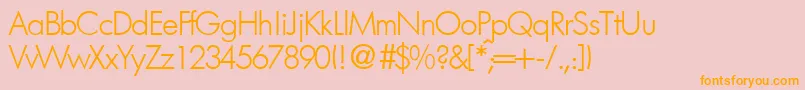 FutorallightdbNormal Font – Orange Fonts on Pink Background