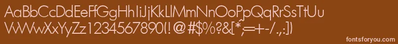 FutorallightdbNormal Font – Pink Fonts on Brown Background