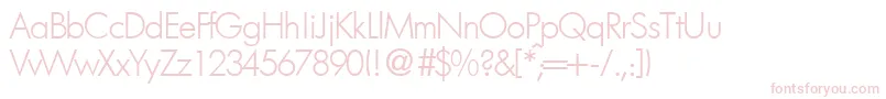 FutorallightdbNormal Font – Pink Fonts on White Background