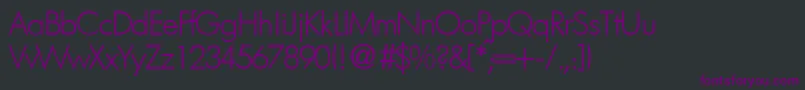 FutorallightdbNormal Font – Purple Fonts on Black Background