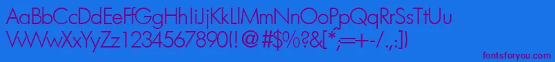 FutorallightdbNormal Font – Purple Fonts on Blue Background