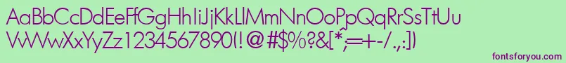 FutorallightdbNormal Font – Purple Fonts on Green Background