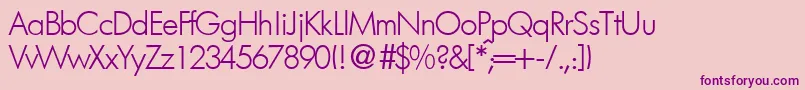 FutorallightdbNormal Font – Purple Fonts on Pink Background