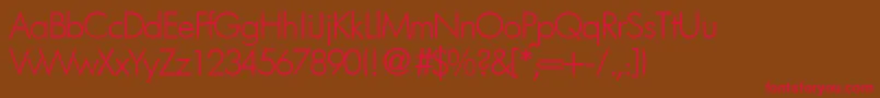 FutorallightdbNormal Font – Red Fonts on Brown Background