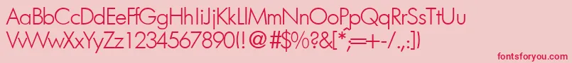 FutorallightdbNormal Font – Red Fonts on Pink Background