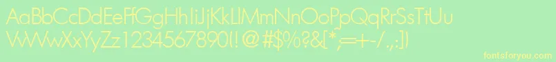 FutorallightdbNormal Font – Yellow Fonts on Green Background