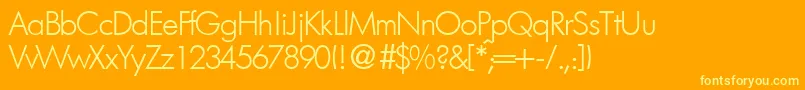 FutorallightdbNormal Font – Yellow Fonts on Orange Background