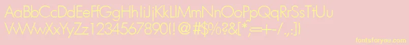 FutorallightdbNormal Font – Yellow Fonts on Pink Background