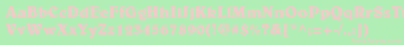 fuente BelwestdBold – Fuentes Rosadas Sobre Fondo Verde