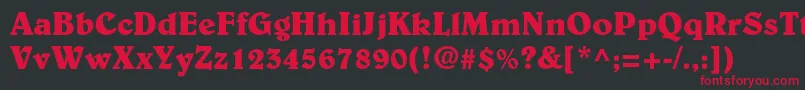 BelwestdBold Font – Red Fonts on Black Background