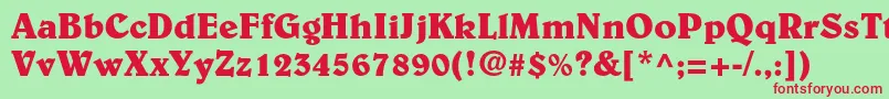 Шрифт BelwestdBold – красные шрифты на зелёном фоне