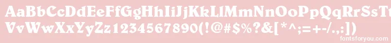 BelwestdBold-Schriftart – Weiße Schriften auf rosa Hintergrund