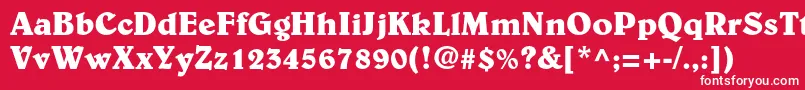 BelwestdBold Font – White Fonts on Red Background
