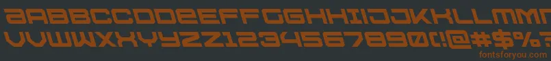 Ussdallasleft-fontti – ruskeat fontit mustalla taustalla